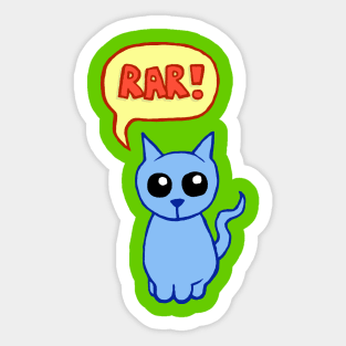 Scary Cat Sticker